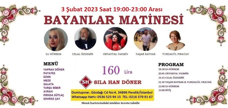 3 Şubat 2023  Pendik Kadınlar Matinesi